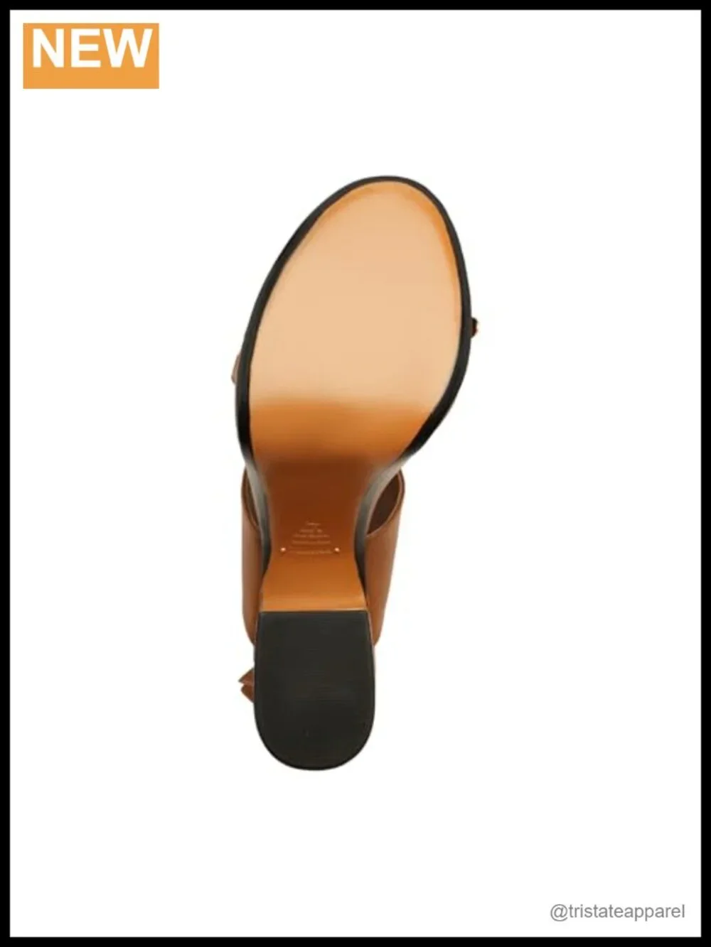 Leather Platform Block Heel Sandal with Gold Hardware
